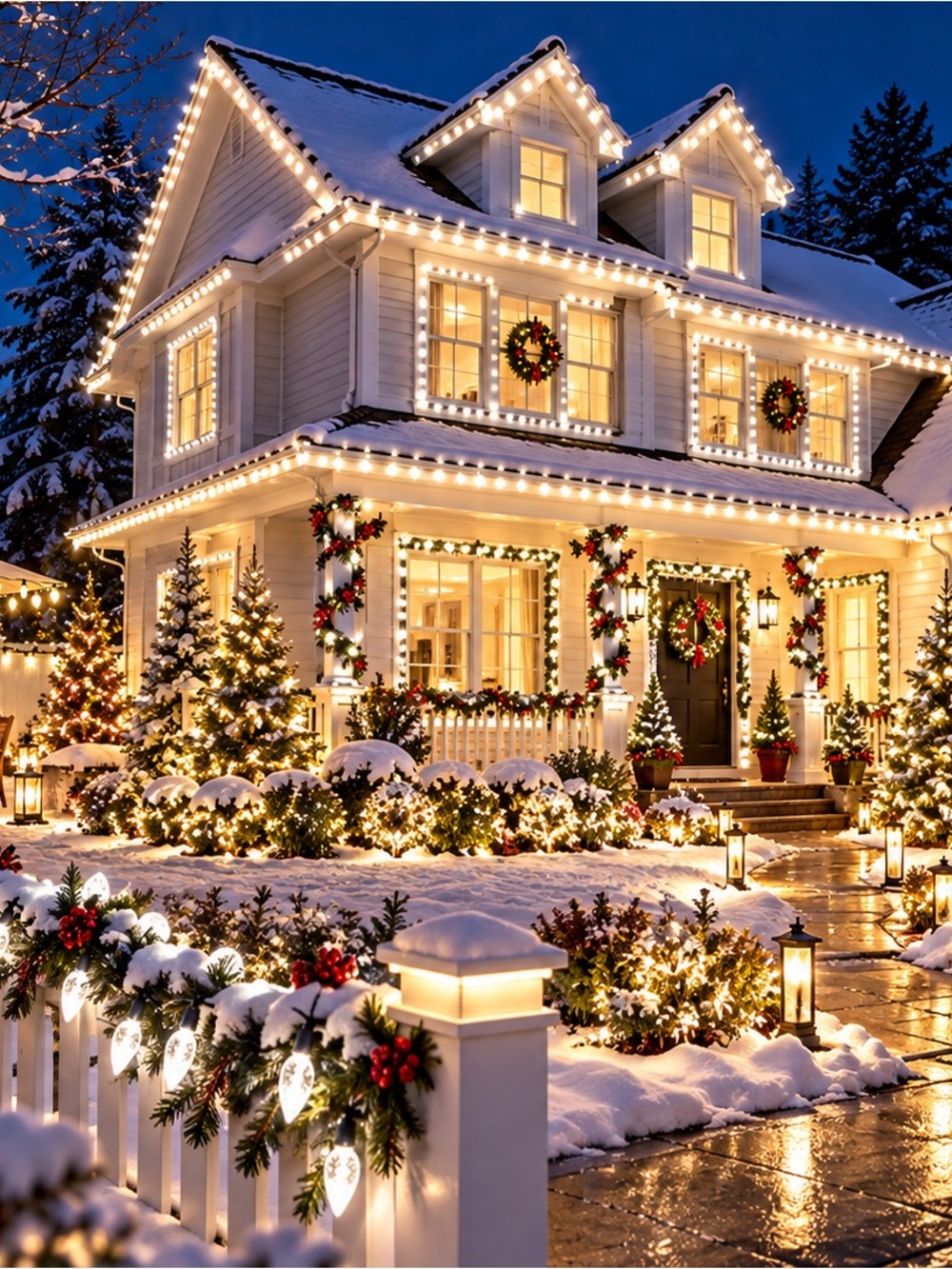C9 Christmas Lights Outdoor with 100 Spring Clips 64FT 100 LED